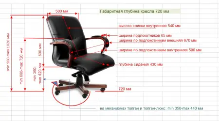 Кресло руководителя Mercury B, черное