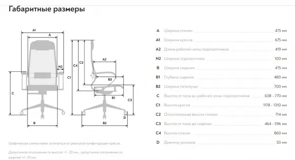 Эргономичное офисное кресло ErgoLife Set 4