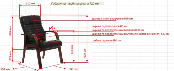 Конференц-кресло Atlant  D, черное